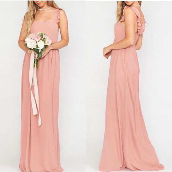 Show Me Your Mumu June Maxi Dress in Rustic Mauve Crisp - Picture 1 of 8